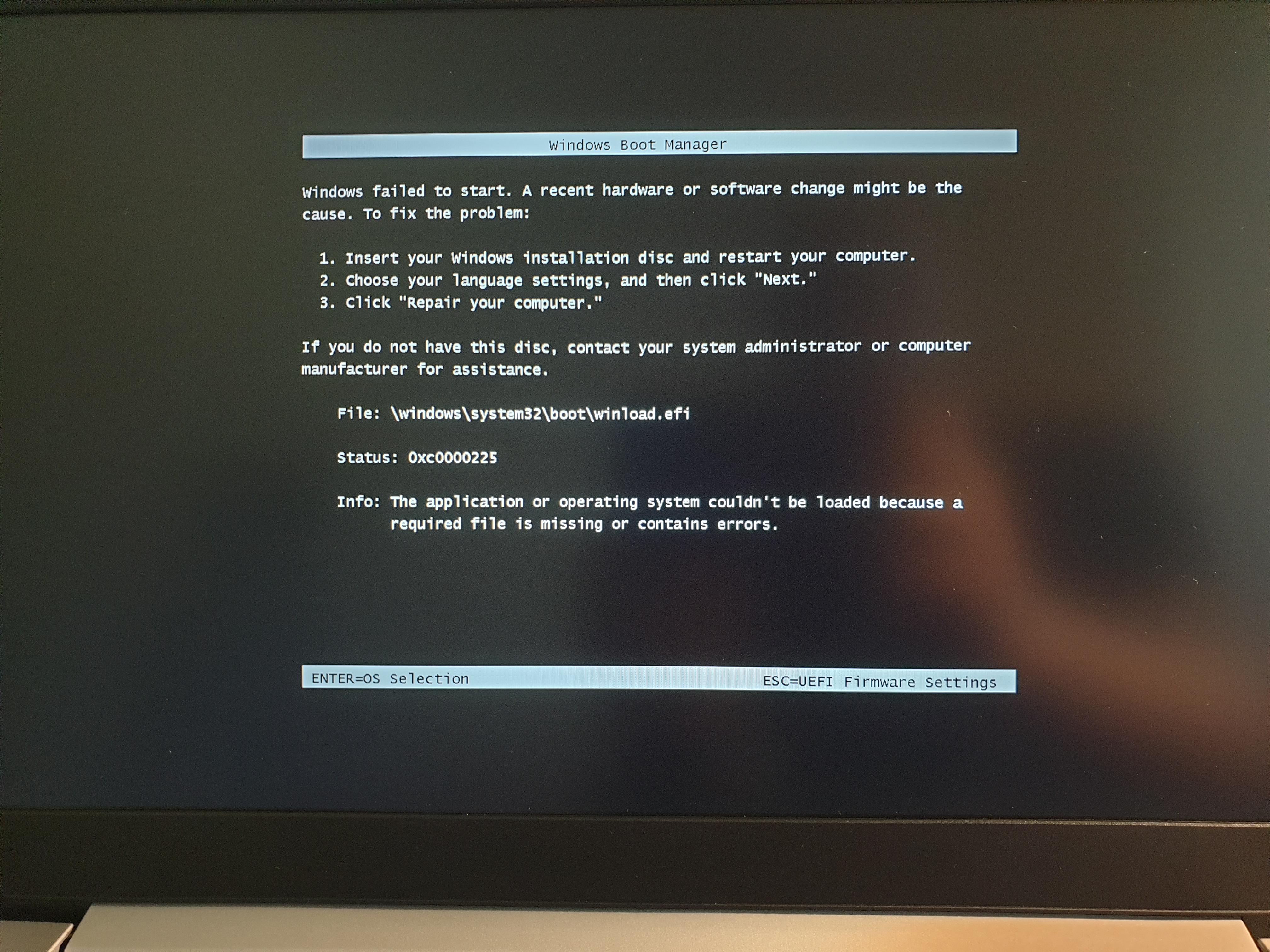 Ошибка unknown error code 0xc0000225 0xc0000225. 0xc0000225 при загрузке на ноутбуке. Ошибка 0xc000000d. Ошибка 0xc0000225. Ошибка 225 Windows 10.